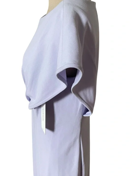 NWT Calvin Klein Women's Lavender Wide Neck Cap Sleeve Back Zip Dress Size 8 - Picture 8 of 9
